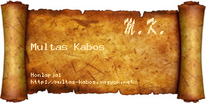 Multas Kabos névjegykártya